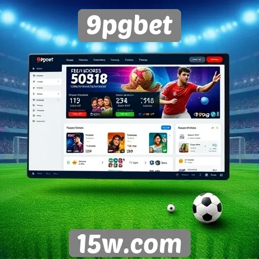 Interface do usuário do site 9pgbet em destaque